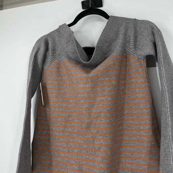 By Anthropologie Elise Ribbed Striped Off The Shoulder Sweater NWT - Picture 8 of 9